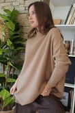 Charli Honeycomb Oversized Turtle Knit Camel